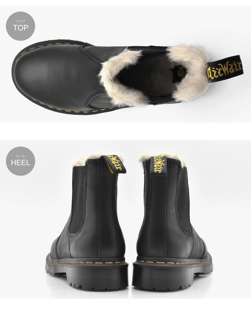 black fur lined chelsea boots