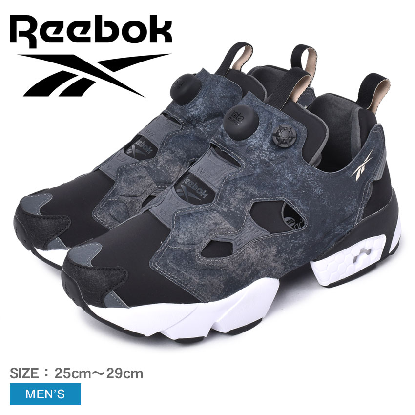 楽天市場 全品対象クーポン配布 リーボック スニーカー メンズ Reebok インスタポンプ フューリー Og Nm ポンプ 厚底 スリッポン シューズ ブランド カジュアル ローカット ストリート シンプル ロゴ 靴 運動 クッション ランニング ブラック 黒 Fw7699 Sale Via