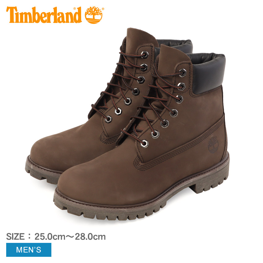 ティンバーランド プレミアム　ヌバック　レザー　ブーツ　ブラウン Timberland ブーツ メンズ 靴 ワークブーツ 茶色 通学 ティンバ