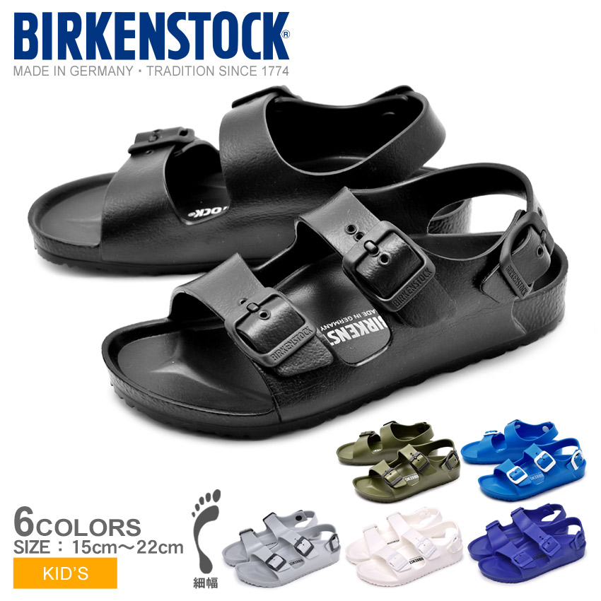 楽天市場 ビルケンシュトック サンダル Birkenstock ミラノ Eva キッズ 子供 ジュニア 小学生 幼稚園 Milano Eva カジュアル シンプル コンフォート アウトドア ブランド 歩きやすい 履きやすい 軽い 軽量 ビーチ プール 海 シンプル 人気 水遊び Via Torino インポート