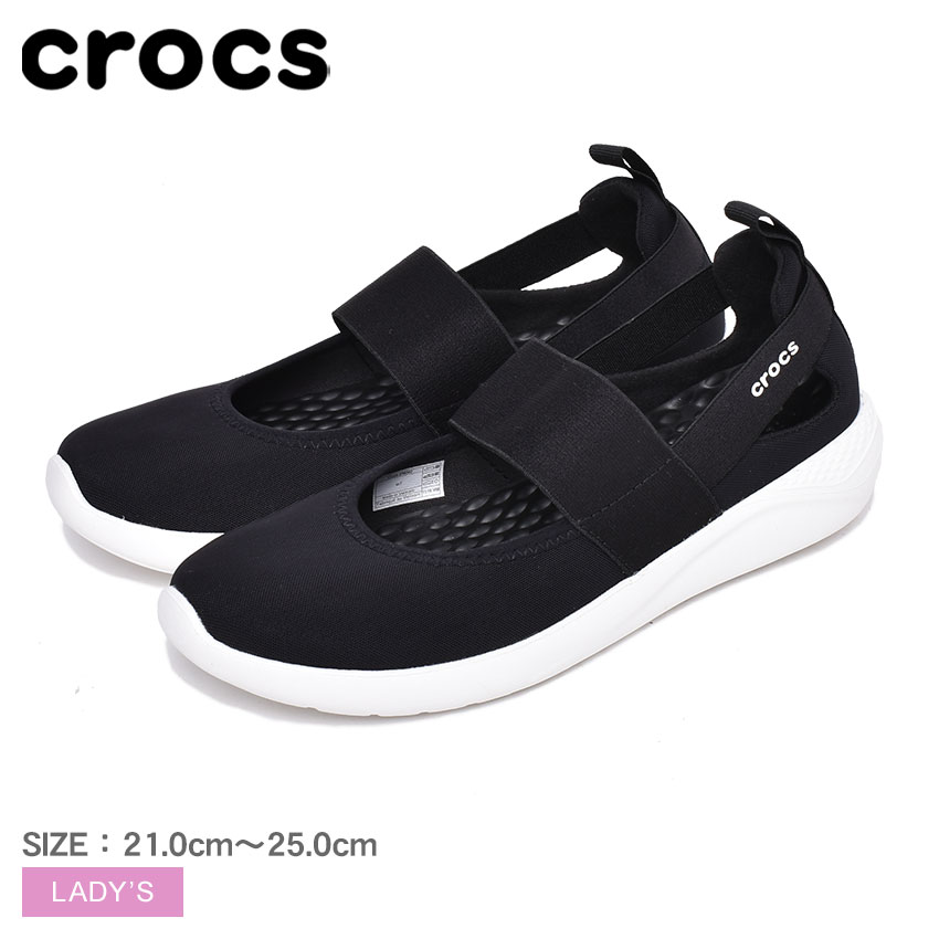 楽天市場 Crocs クロックス サンダル Literide Mary Jane 60 レディース シューズ ブランド カジュアル シンプル スポーティ 靴 軽量 黒 室内シューズ Via Torino インポートブランド