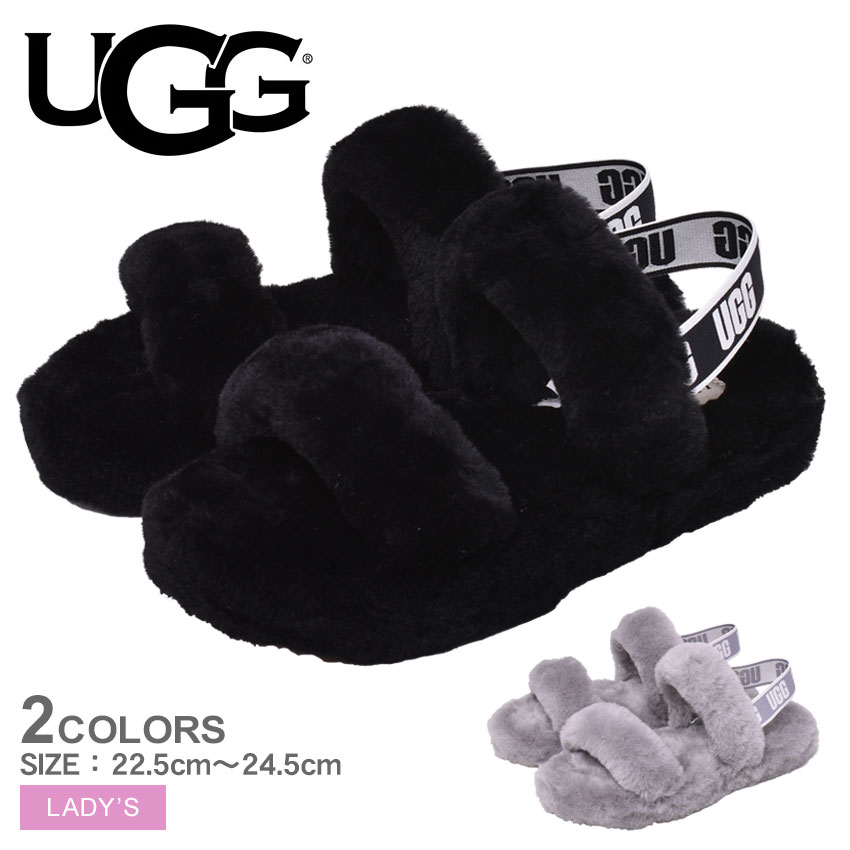 24cm UGG フラッフ ユー ブラック 楽天市場】アグ サンダル メンズ フラッフ ユー UGG M FLUFF YOU