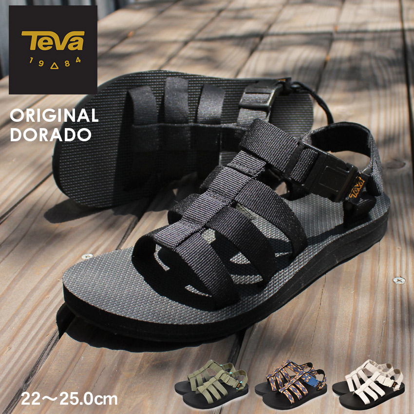 楽天市場 全品対象クーポン配付 テバ サンダル レディース Teva オリジナル ドラード テヴァ アウトドア ストラップサンダル スポーツサンダル ビーチサンダル スポサン ビーサン キャンプ レジャー 軽量 ウォータープルーフ 人気 ブラック 黒 カーキ オレンジ