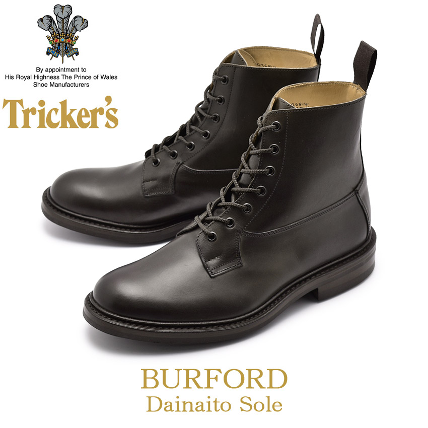 楽天市場 クーポン配布 トリッカーズ ブーツ Trickers バーフォード Burford 5635 6 ドレスブーツ メンズ 黒 レザー 革靴 イギリス 高級 紳士 ブランド ブラック Via Torino インポートブランド