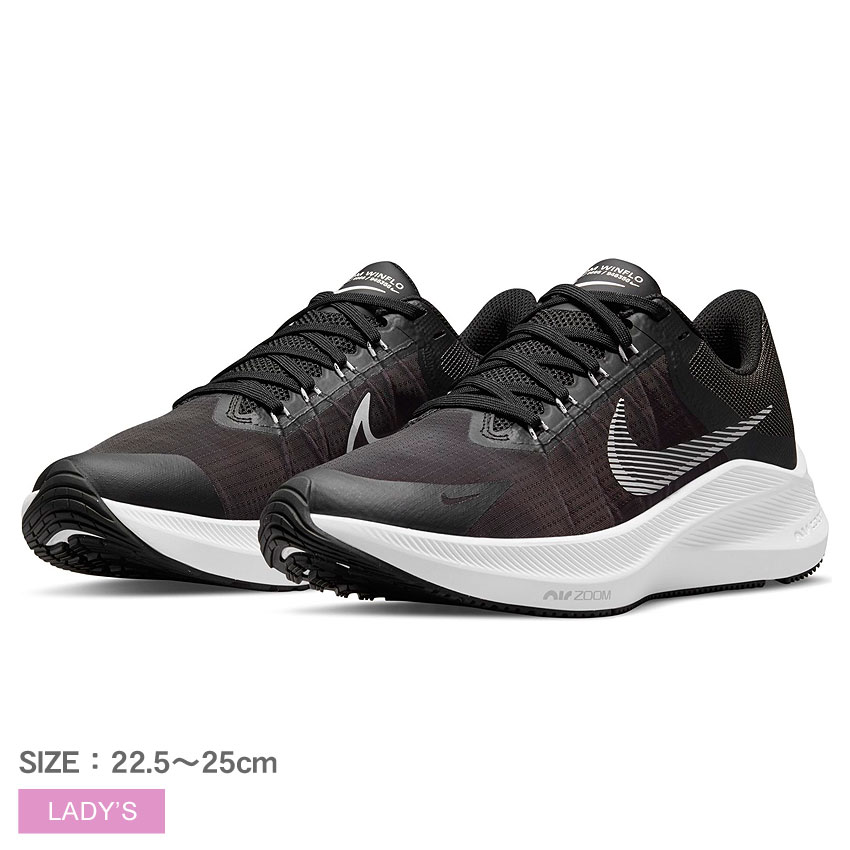 【楽天市場】《今だけ！店内全品ポイントアップ》ナイキ ウィンフロー 8 ランニングスニーカー NIKE レディース CW3421 ブラック 黒