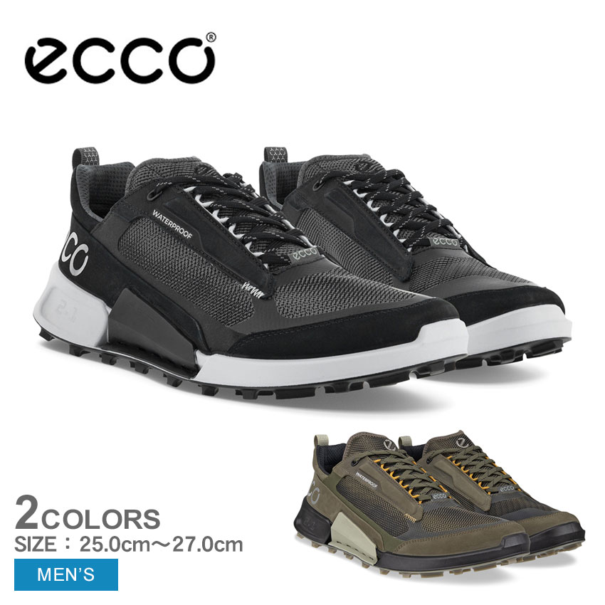エコー スニーカー メンズ BIOM 2.1 X MOUNTAIN ECCO 82381460568 82381460770 靴 シューズ 通勤 通学 ローカット おしゃれ ブランド 紐靴 レースアップ 防水 雨の日 グレー カーキ ブラック 黒 グリーン 緑|slz|