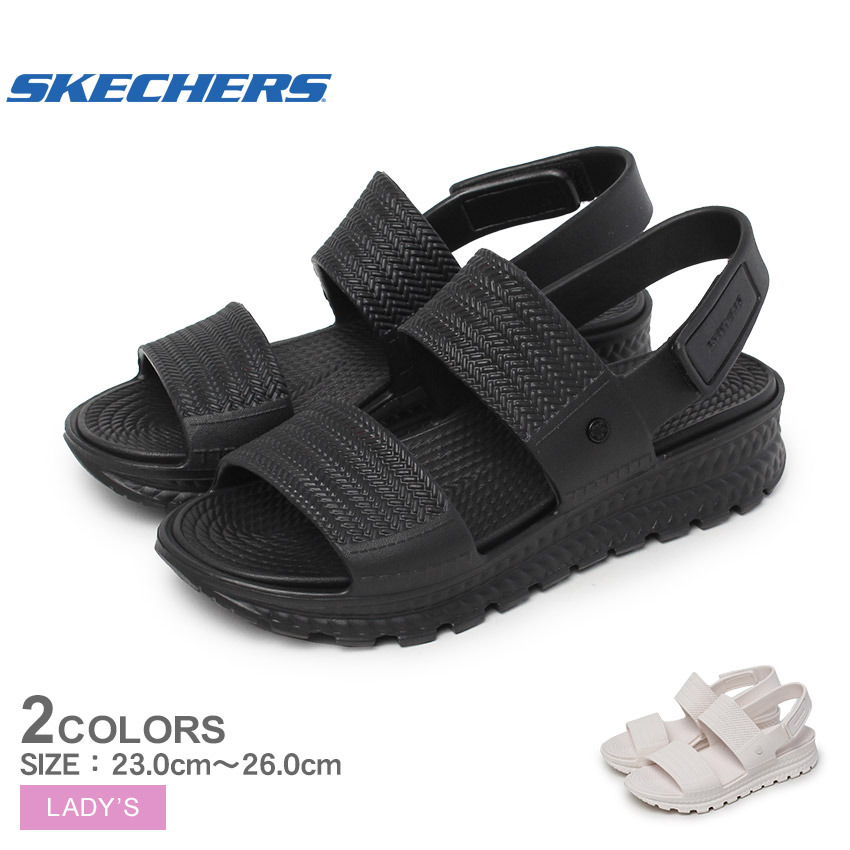 SKECHERS スポーツサンダル ブラック SKECHERS スケッチャーズ スポーツサンダル レディース 119804