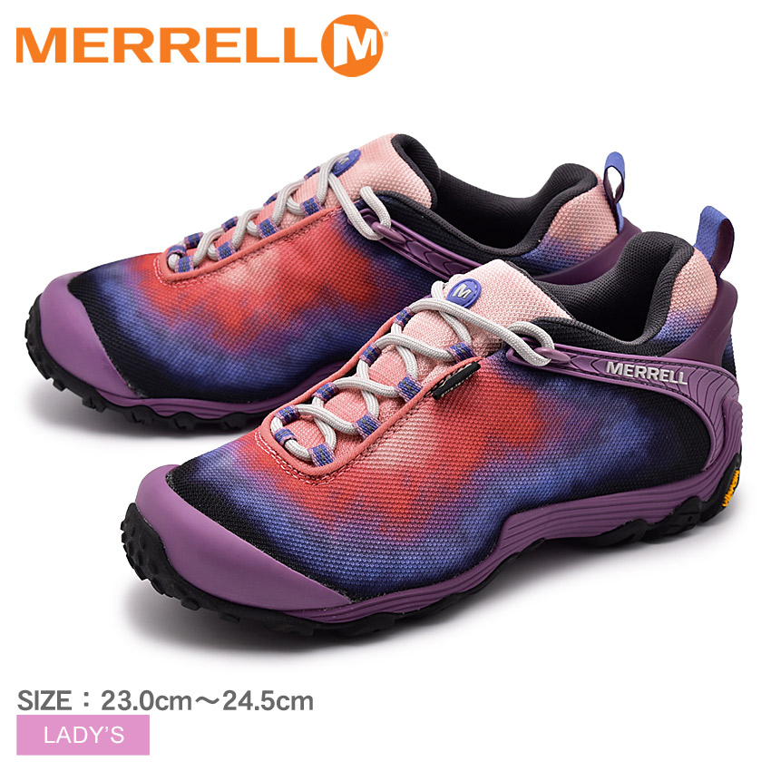 靴 ブーツ 可愛いクリスマスツリーやギフトが トレッキングシューズ メレル 今だけクーポン配布中 Merrell パープル ギフト プレゼント 誕生日 レディース J Gore Tex Xx Storm Chameleon7 グラデーション スニーカー 登山 ゴアテックス Xx ストーム