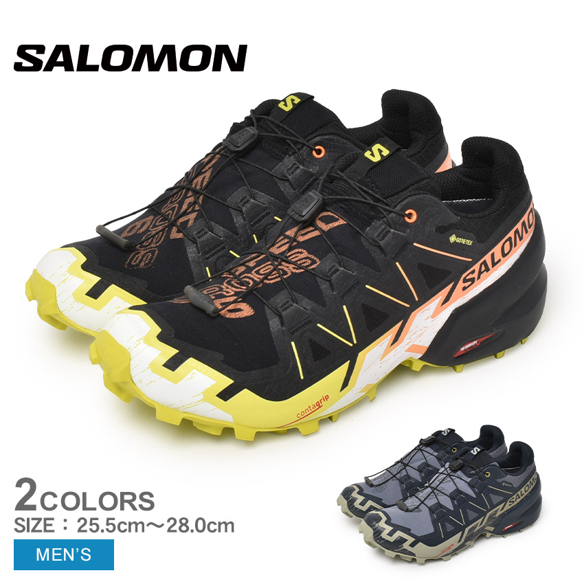 Salomon ランニングシューズ ブラック／ネイビー 23センチ SALOMON サロモン トレイルランニングシューズ メンズ SENSE