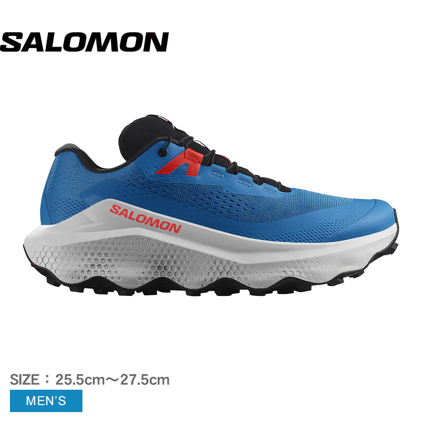 サロモン トレイルランニングシューズ メンズ ULTRA GLIDE 3 SALOMON L47522100 靴 シューズ スニーカー ローカット アウトドア ランニング トレイル トレイルランニング スポーティ 運動 レジャー クッション性 通気性 シューレース 靴紐