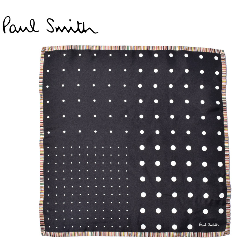 ポール スミス ハンカチ Paul Smith Pocket Square Multi Edge M1a 595e As01 ブラック おしゃれ ストライプ ドット メンズ レディース 贈り物 ギフト ブランド 誕生日 プレゼント ギフト ポール スミス ハンカチ 母の日 ギフト 1976年のパリコレに参加したのをきっか