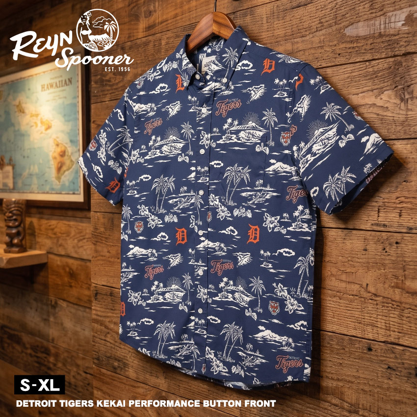 【ネコポス配送】レインスプーナー 半袖シャツ メンズ DETROIT TIGERS KEKAI PERFORMANCE BUTTON FRONT REYN SPOONER B534113121 トップス シャツ ウェア 19,433円