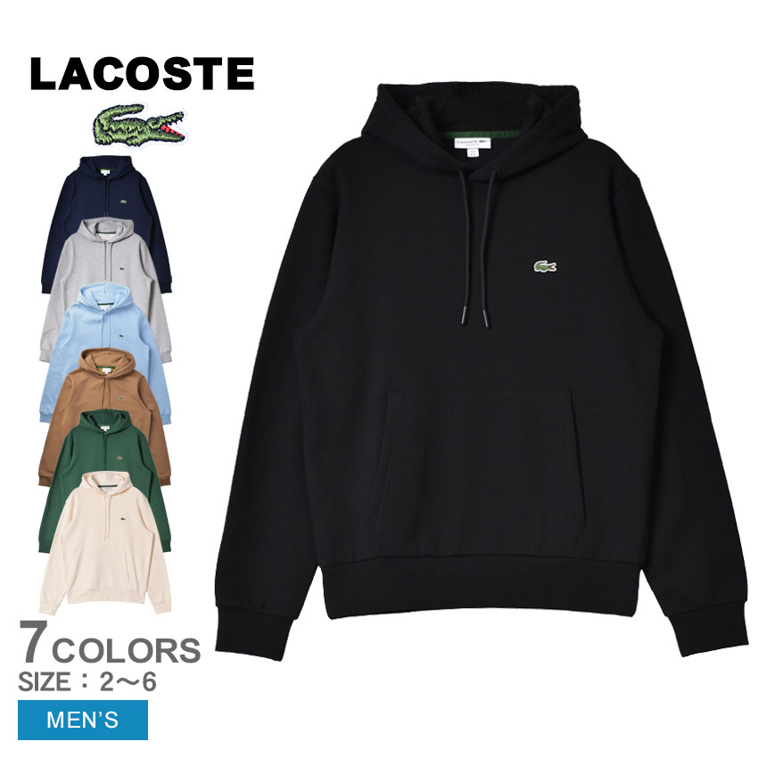 LACOSTE ラコステ　黒　パーカー　40 レディース LACOSTE パーカー プレミアムスウェットジップフーディー メンズ