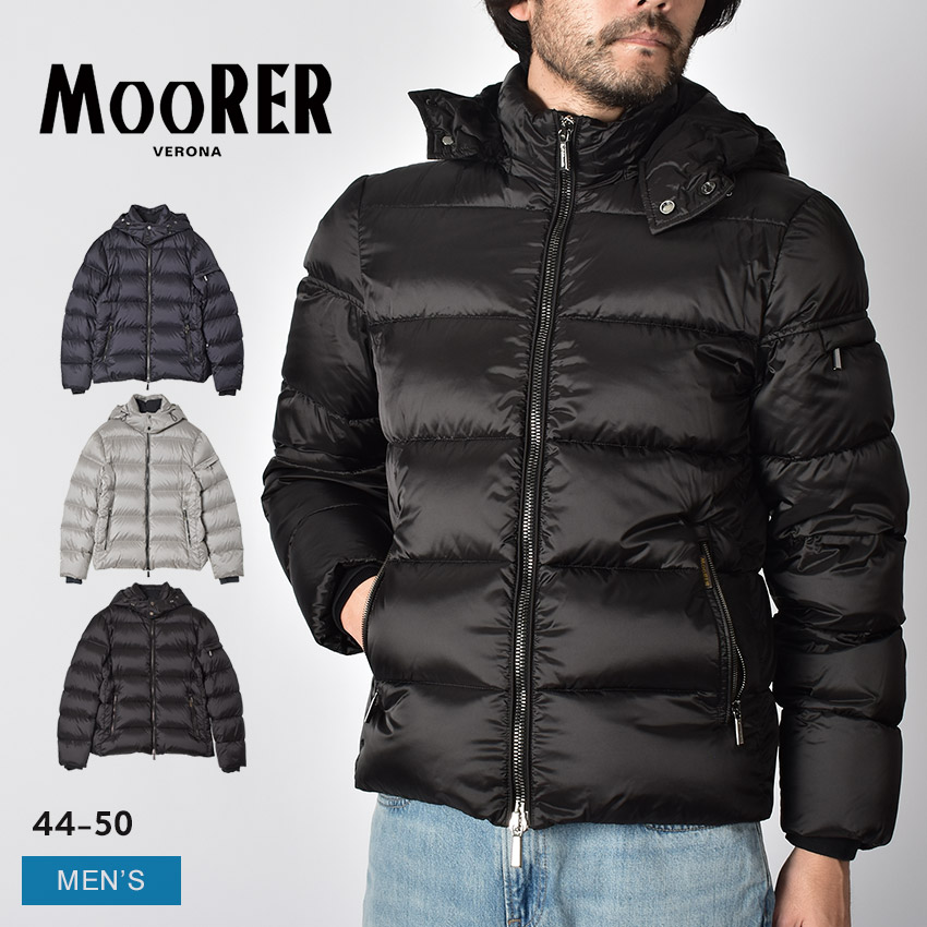 MOORER ムーレー JUX-SFT パーカー ロゴ コットン リブ メンズ MOORER ムーレー JUX-SFT パーカー ロゴ コットン リブ メンズ
