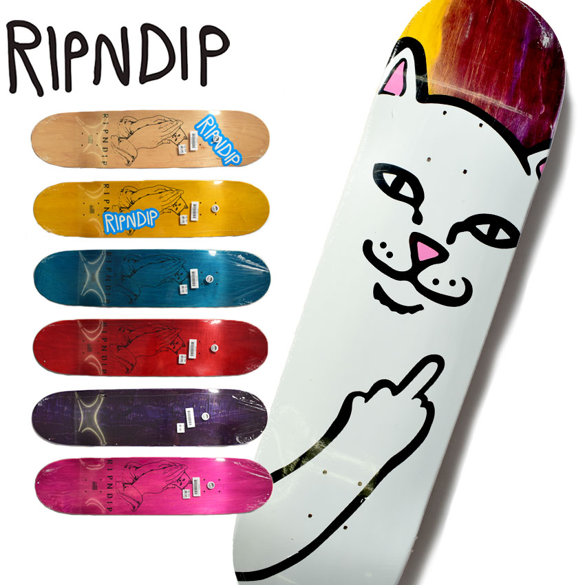 Ripndip Lord Nermal Board スケートボード リップンディップ メンズ レディース Rnd4781 ベージュ 丹色 青み イエロー サクラ色 パープル スケボー 運動 ブランド名 スケート 心地よい 町筋 ロゴ グラフィック 板材 格好良い 共産主義者 産れるディ 贈もの 幣物 Ripndip