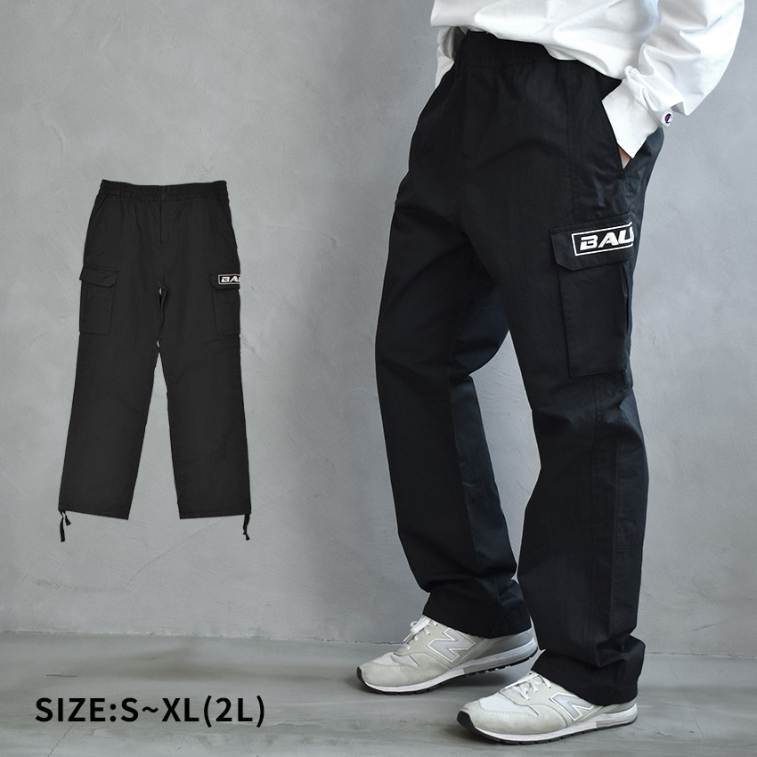 【BALR.】　カーゴパンツ ブラック ナイロン XL 楽天市場】ボーラー BALR. メンズ カーゴパンツ CARGO SLIM FIT
