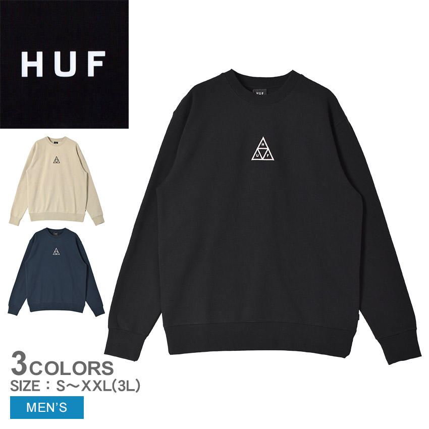 国内配送★HUF★リージョナル パフ クルー 4色 温かい裏起毛 HUF（ハフ）の「REGIONAL PUFF CREW / HUF フリース クルー