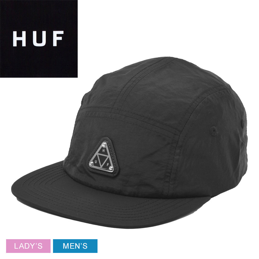 ハフ 帽子 HUF METAL TT VOLLEY メンズ レディース ブラック 黒 HT00780 キャップ ナイロン 5パネル 調整可 アジャスター 軽量 通気性 ストリート スケート カジュアル 日よけ 春 夏 男女兼用 フリーサイズ|slz|