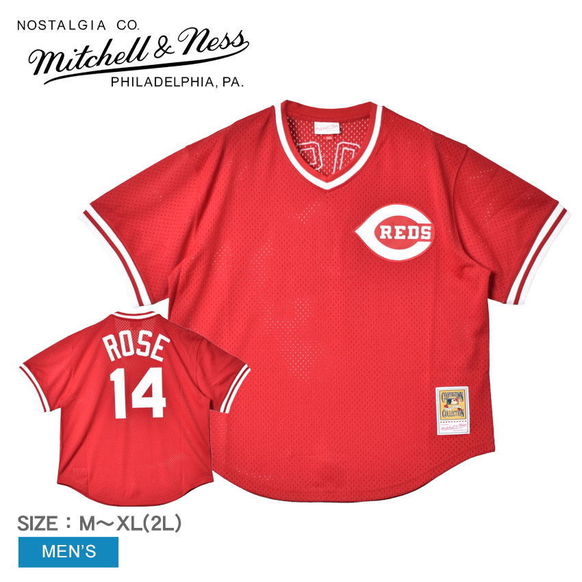 ミッチェルアンドネス ユニフォーム メンズ MITCHELL ＆ NESS MLB AUTHENTIC PETE ROSE CINCINNATI REDS 1984 PULLOVER JERSEY ABPJ3091-CRE84PRSSCAR ウエア トップス ベースボールジャージ ストリート オーセンティック ブランド