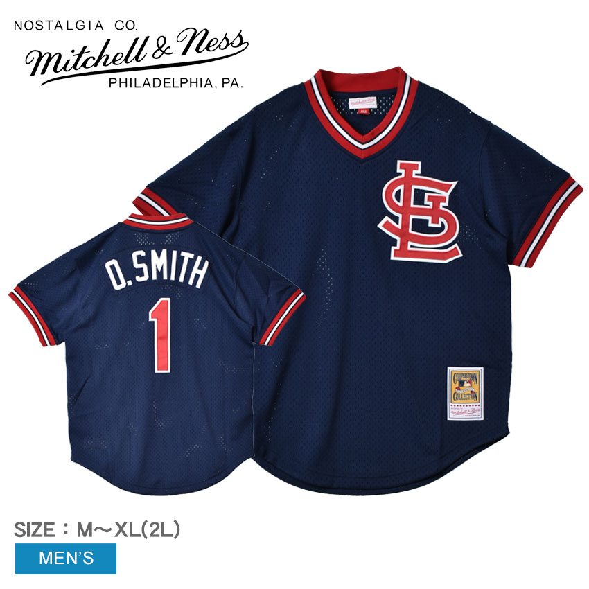 ミッチェルアンドネス ユニフォーム メンズ オジースミスセントルイスカージナルス1994 MITCHELL ＆ NESS ABPJ3034-SLC94OSMNAVY ウエア トップス ベースボールジャージ ストリート オーセンティック MLB ブランド カジュアル アメカジ