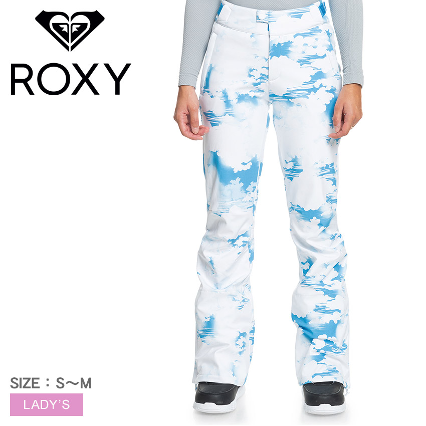 ロキシー シェルパンツ レディース CHLOE KIM PT 15K SKINNY FIT ROXY ERJTP03222 ボトムス パンツ コラボ クロエキム スノーボード スノボー ウィンタースポーツ かわいい おしゃれ レジャー ロゴ 防寒 ブルー ホワイト 青 白 国内正規品|slz|｜Z-MALL