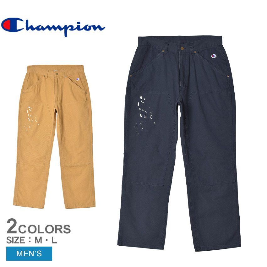 チャンピオン パンツ メンズ ロングパンツ CHAMPION LONG PANTS C3-A208 ボトムス ズボン 長ズボン ワークパンツ ワークウェア ストレート シンプル カジュアル スポーティ おしゃれ ブランド ウェア ウエア ネイビー 紺 ベージュ