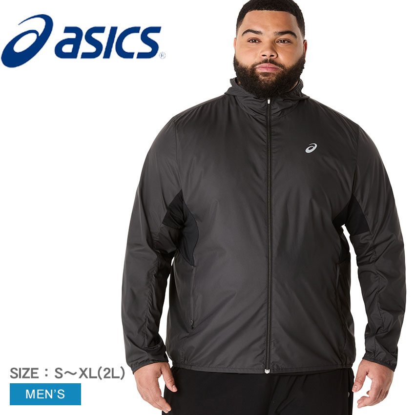 アシックス トレーニングジャケット メンズ ランニングドライウーブンジャケット ASICS 2011D294 ウェア ジャージ アウター ランニングブレーカー シンプル スポーツ スポーツウェア 撥水 はっ水 トレーニング ジム 運動 羽織 上着|slz|