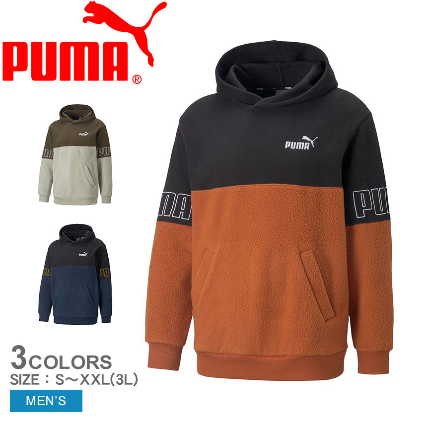 プーマ スウェット メンズ PUMA POWER ウィンタライズ フーディスウェット PUMA 672513 プルオーバー フーディ ブランド シンプル スポーツ トレーニング ランニング ジム 長袖 ベージュ ネイビー 紺 レッド 赤 グレー ブルー 青 国内正規品|slz|