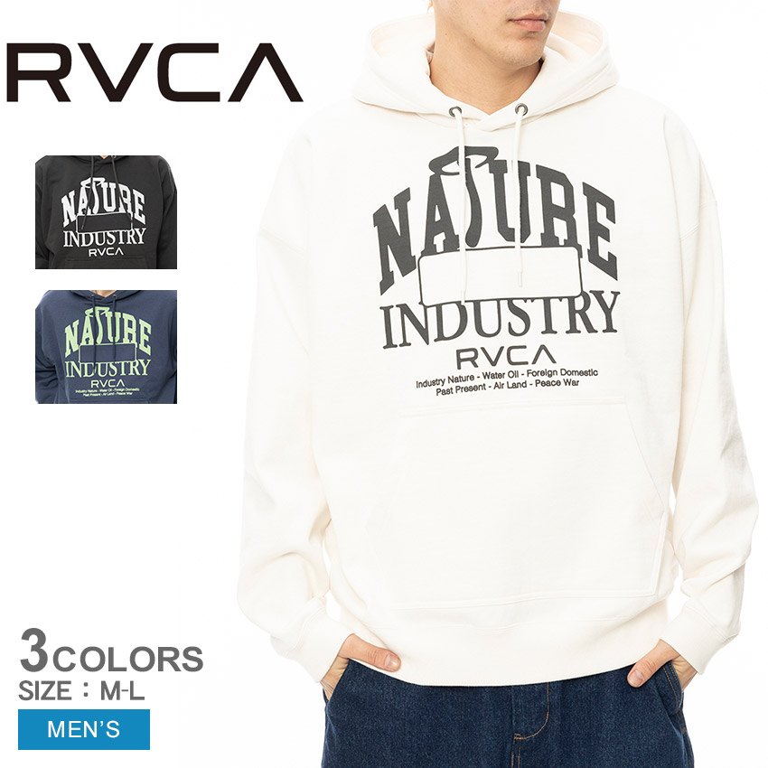 ルーカ パーカー メンズ PASTE UP HD パーカー RVCA PASTE UP HD BE042042 スウェット トップス バックプリント フーディー プルオーバー カレッジ調 ロゴ ステートメント シルエット 混紡素材