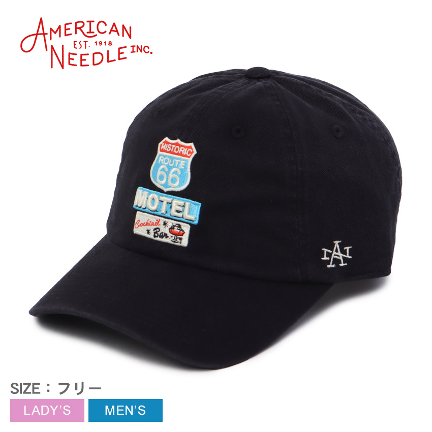 アメリカンニードル キャップ メンズ レディース Ballpark - Route 66 Motel AMERICAN NEEDLE SMU674A-RT66M 帽子 キャップ ストリート カジュアル スポーツ スポーティ アウトドア ロゴ シンプル 刺繍 刺しゅう おしゃれ サイズ調整