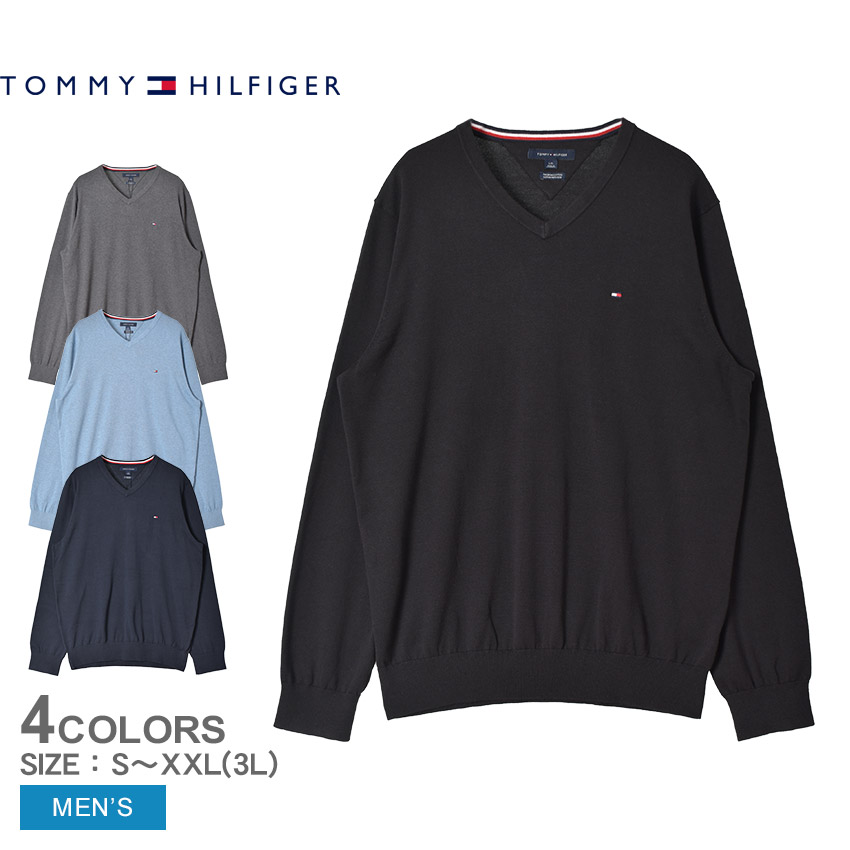 【新品】トミーヒルフィガー　ニットパーカー　グレー　S 大きめ TOMMY HILFIGER トミーヒルフィガー パーカー ロゴ刺繍 プル