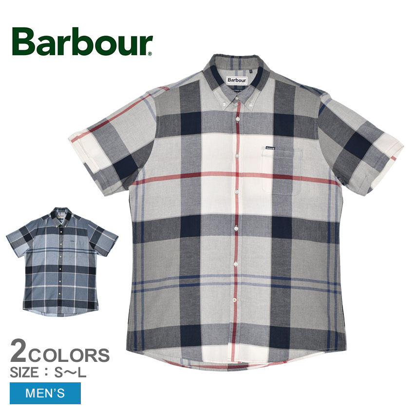 バブアー 半袖シャツ メンズ HEMD DOUGHILL S／S SHIRT BARBOUR MSH5469 半袖 トップス バーブァー シャツ ボタンダウンシャツ ポケット カジュアル トラッド クラシック クラシカル ビジネス おしゃれ チェック タータンチェック ブランド|slz|