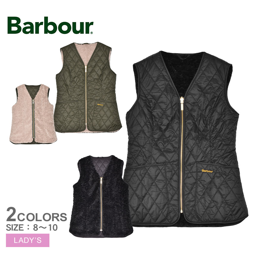 バブアー ベスト レディース Markenfield Liner BARBOUR LLI0013 ベスト キルティング アウター 防寒 便利 機能 ウエア インナーベスト リバーシブル フェイクファー ジッパー ポケット ブランド カジュアル アウトドア シンプル おしゃれ