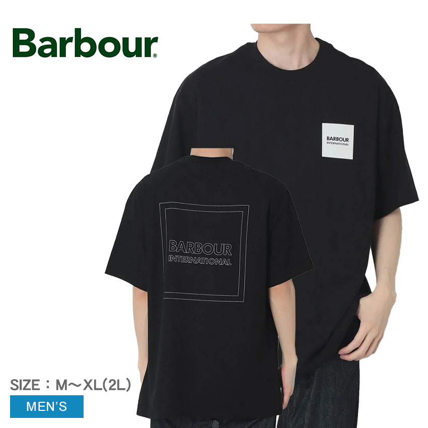バブアー 半袖Tシャツ メンズ マイクロブロック グラフィック オーバーサイズ 半袖Tシャツ BARBOUR MICRO BLOCK GRAPHIC OS T-SHIRT MTS1426 バーブァー 半袖 ウェア ウエア バックプリント ブランド トップス グラフィックTシャツ ロゴT｜Z-MALL