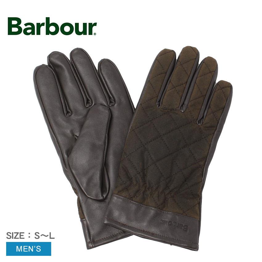 美品 Barbour バブアー Thosulate レザー 手袋 ダークブラウン 楽天