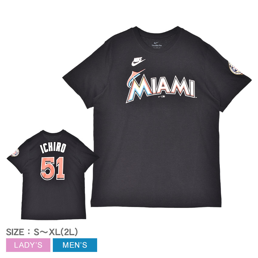 楽天市場】ナイキ 半袖Tシャツ NIKE マーリンズ イチロー ネーム