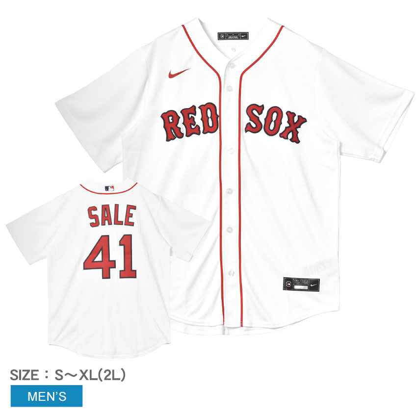 ナイキ ユニフォームシャツ メンズ Official Replica Jersey NIKE T770-BQWH-BQ7-S41 クリス・セール ボストン・レッドソックス MLB メジャーリーグ ベースボールシャツ ユニフォーム ウェア 半袖 レプリカ 野球 ZSPO ベースボール