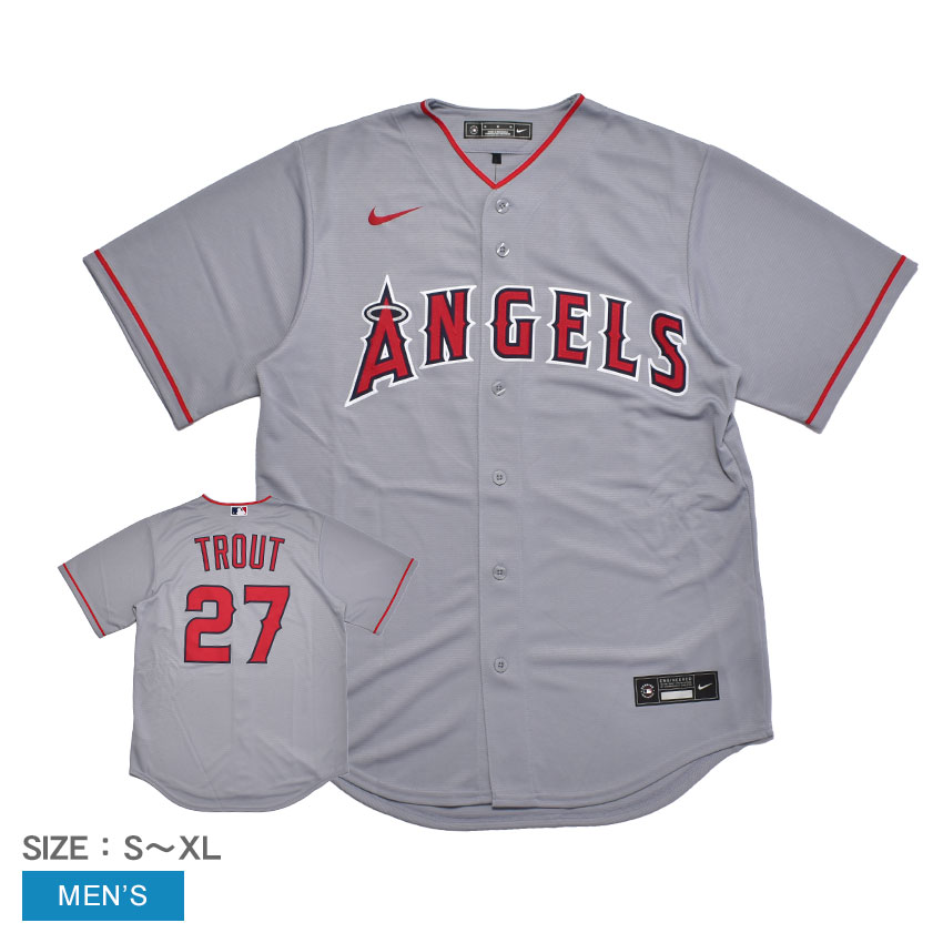 ナイキ ユニフォーム メンズ OFFICIAL REPLICA JERSEY NIKE T770-ANA2-AN7-T27 トップス ウェア 半袖 オーセンティック ユニホーム マイク・トラウト ロサンゼルス・エンゼルス MLB メジャーリーグ 野球 ベースボール
