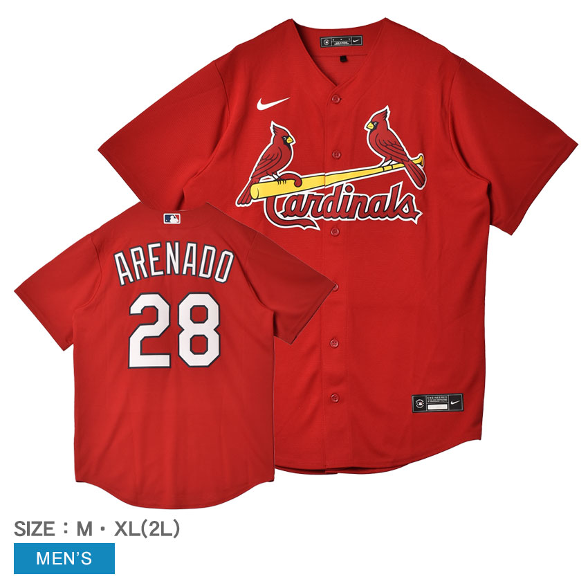 ナイキ ユニフォームシャツ メンズ OFFICIAL REPLICA JERSEY NIKE T770-SCSS ノーラン・アレナド セントルイス・カージナルス MLB メジャーリーグ トップス ベースボールシャツ ユニフォーム ウェア 半袖 レプリカ 野球 ZSPO ベースボール|Z-MALL