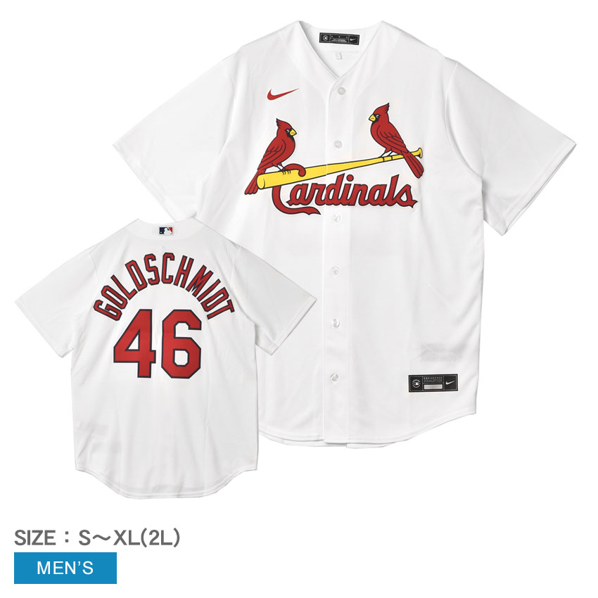 ナイキ ユニフォームシャツ メンズ OFFICIAL REPLICA JERSEY NIKE T770-SCW1 ポール・ゴールドシュミット セントルイス・カージナルス MLB メジャーリーグ トップス ベースボールシャツ ユニフォーム ウェア 半袖 ZSPO レプリカ 野球