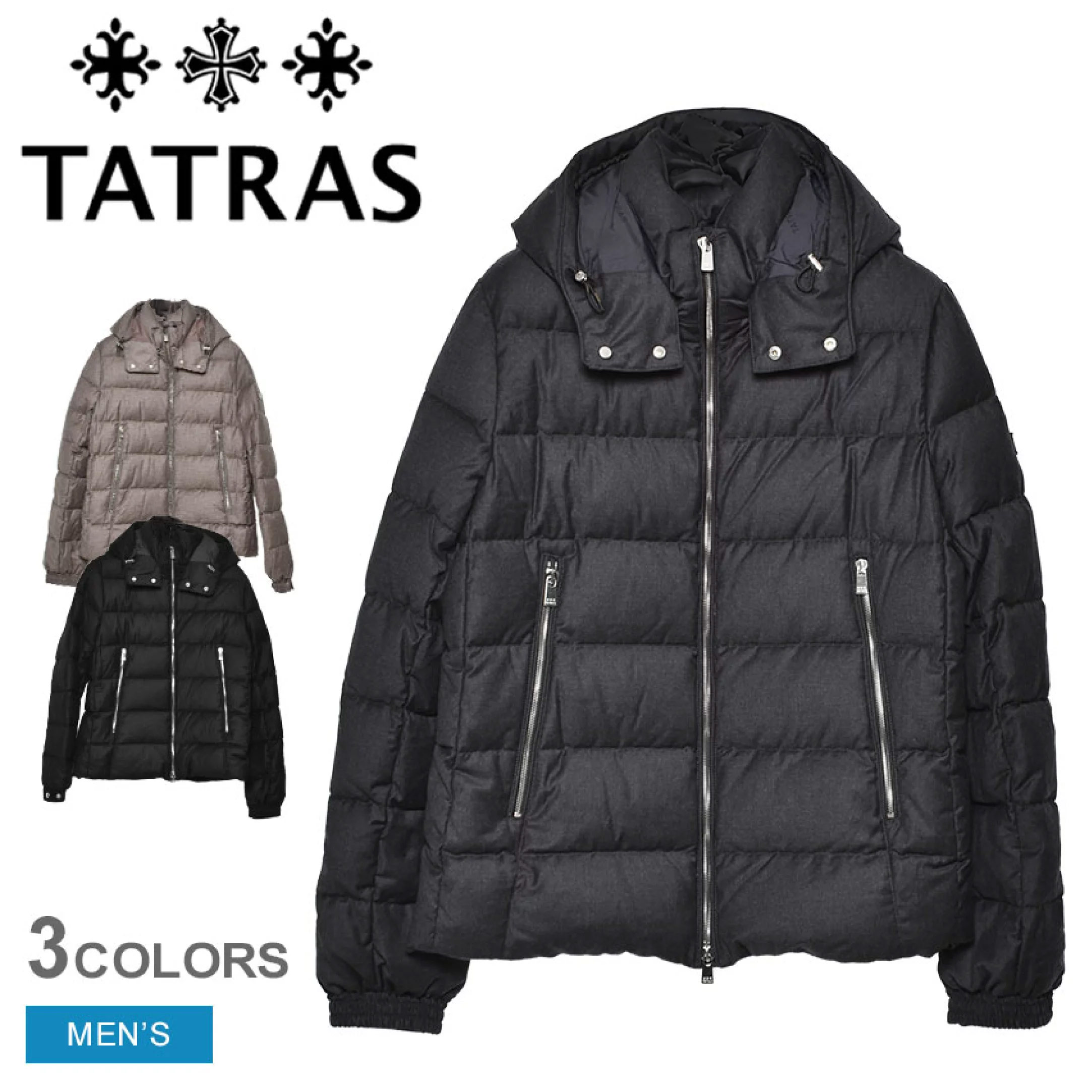 タトラス ダウンジャケット メンズ ドミッツィアーノ ダウンジャケット TATRAS DOMIZIANO JKT MJXA0032013588 ダウンブルゾン アウター 防寒 保温性 フード付き 軽量 キルティング ショート丈 秋冬アウター ポケット付き スタンドカラー|slz|