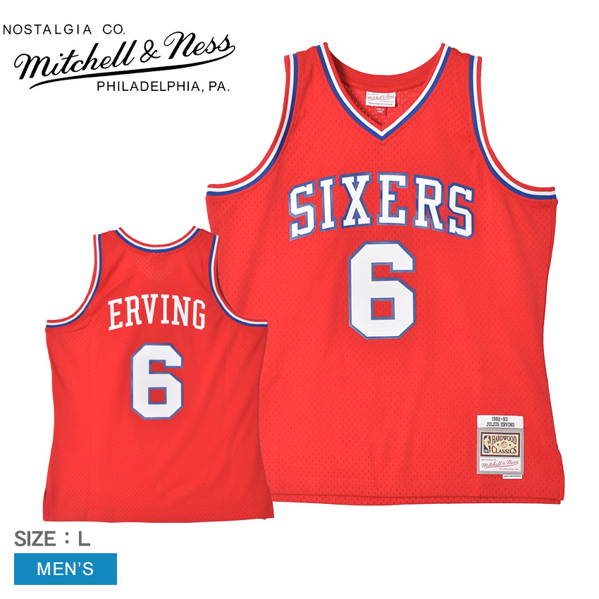 ミッチェル＆ネス ユニフォーム メンズ NBA SWINGMAN ROAD JERSEY 76ERS 82 JULIUS ERVING ジュリアス・アービング フィラデルフィア・セブンティシクサーズ ZSPO|slz|