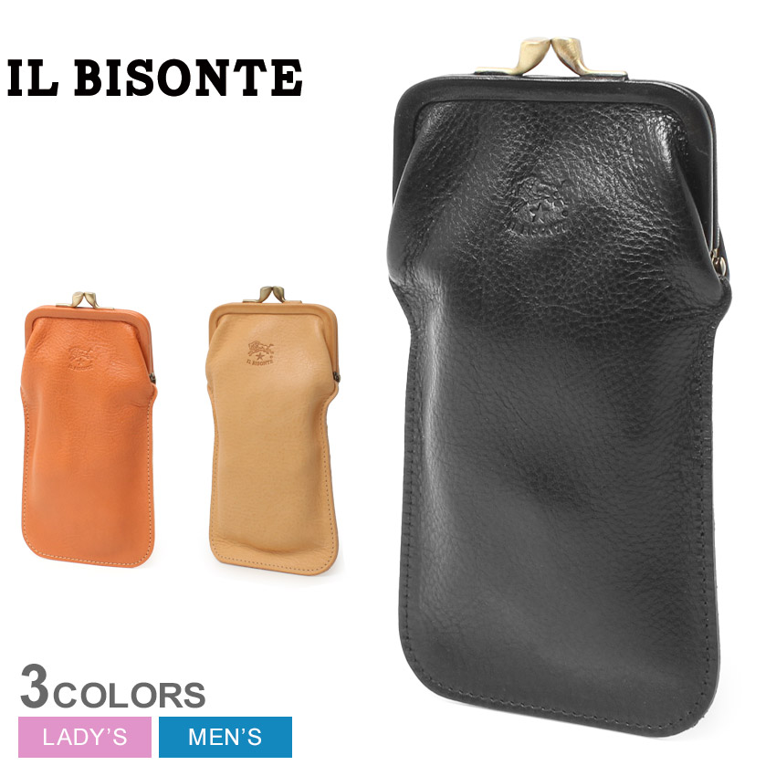 イルビゾンテ メガネケース メンズ レディース メガネケース IL BISONTE SCA025 PV0005 ユニセックス 眼鏡ケース 眼鏡入れ メガネ入れ サングラスケース サングラス入れ がま口 ポーチ メガネ小物 眼鏡小物|slz|