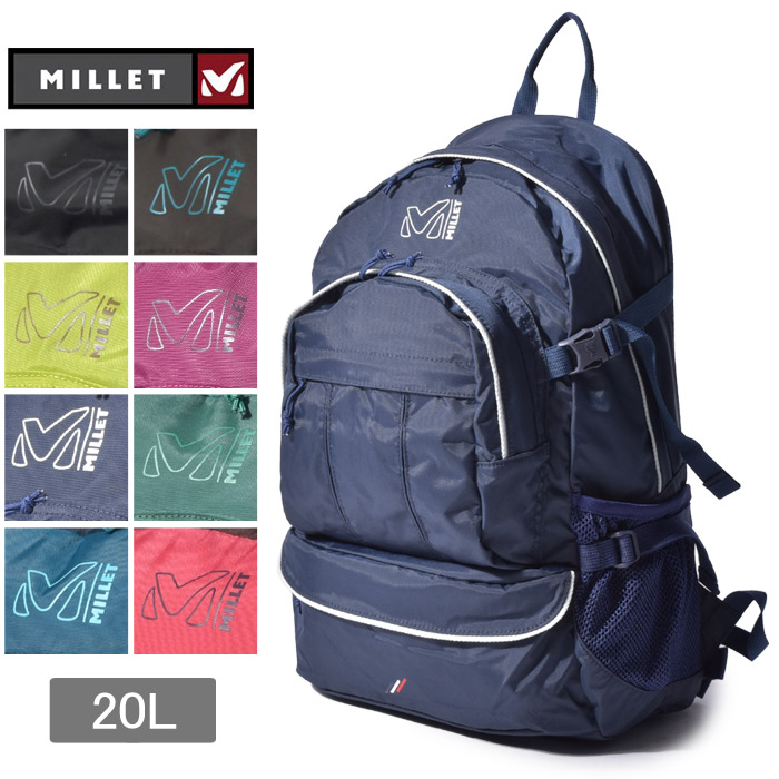 ミレー マルシェ 20l (millet marche 20 MIS0584) 軽量 登山 ハイキング 散歩 ウォーキング スポーツ バックパック バック かばん カバン 鞄 通勤 通学 高校生 女子 大容量 誕生日プレゼント 結婚祝い ギフト おしゃれ 背面ポケット付き