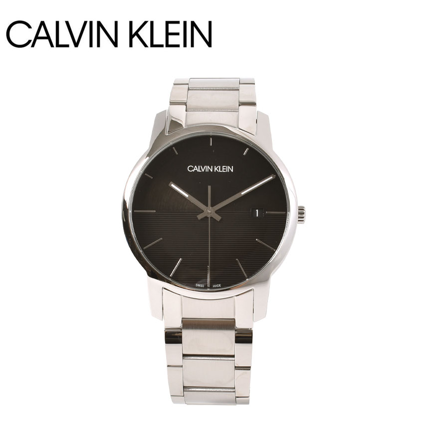 今だけクーポン配布中 カルバンクライン シティ 腕時計 Calvin Klein City レディース K2g2g14c ブラック 黒 シルバー Ck Ckw カルバンクラインウォッチ 時計 贈り物 ステンレススチール シンプル 43ミリ 就活 面接 仕事 会社 カレンダー 誕生日 プレゼント ギフト