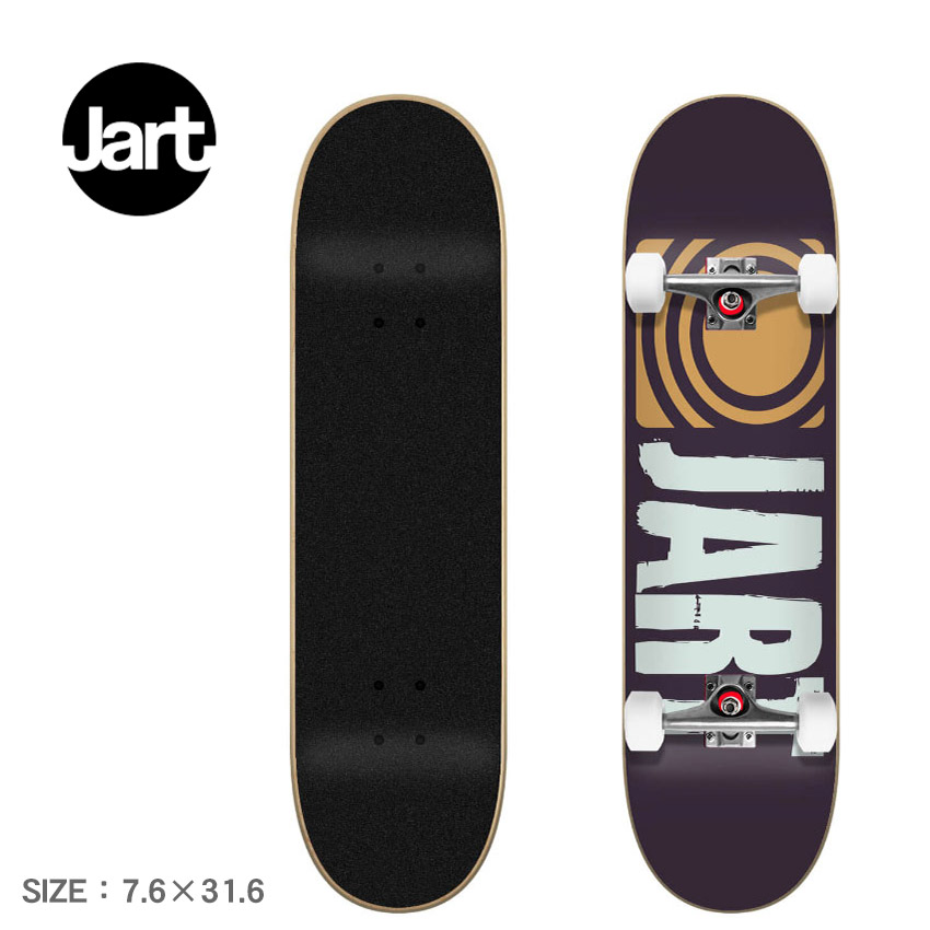 ジャート スケートボード スケートボード メンズ レディース CLASSIC 7.6 COMPLETE JART SKATEBOARDS JACO0022A003 スケボー ボード スケート ストリート スポーツ ロゴ アウトドア ウィール おしゃれ 人気 ブラック 黒【ラッピング対象外】|slz|