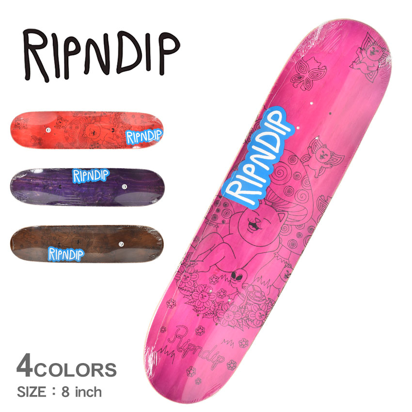 RIPNDIP スケートデッキ PROMISED LAND DECK リップンディップ RND9164 スケートボード スケボー 板 カジュアル ストリートブランド ロゴ 人気 猫 ネコ ロードナーマル かわいい 可愛い おしゃれ 木製 カスタム カスタマイズ アウトドア
