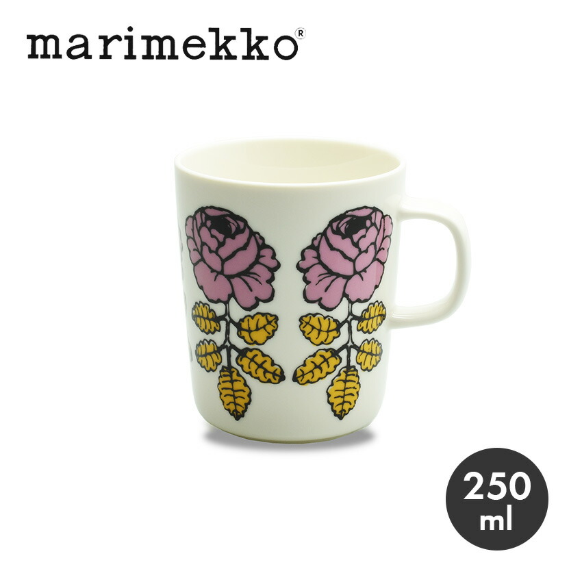 楽天市場 マリメッコ ヴィヒキルース マグカップ 250ml マグ 食器 Marimekko Oiva Vihkiruusu Mug 138 ホワイト 白 ピンク イエロー コップ マグカップ ブランド プレゼント ギフト キッチン 贈り物 湯呑 北欧 雑貨 花柄 オイバ 誕生日 オイヴァ ラッピング対象