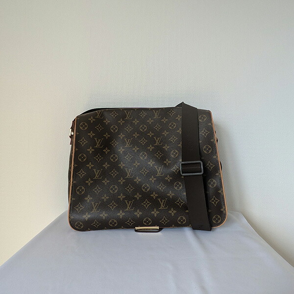 【中古品】 Louis Vuitton ルイヴィトン  アベス モノグラム ショルダーバッグ なめし革 本革 赤銅色