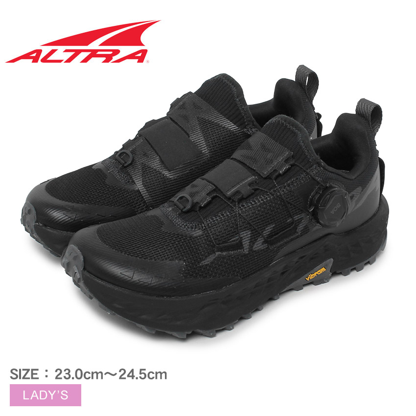 アルトラ ティンプ 5 ボア トレイルランニングシューズ レディース ブラック 黒 ALTRA TIMP 5 BOA AL0A85QA001 靴 シューズ 軽量 幅広 ゆったり 軽い ハイキングシューズ ローカット トレイルシューズ アウトドアシューズ ランニング|slz|